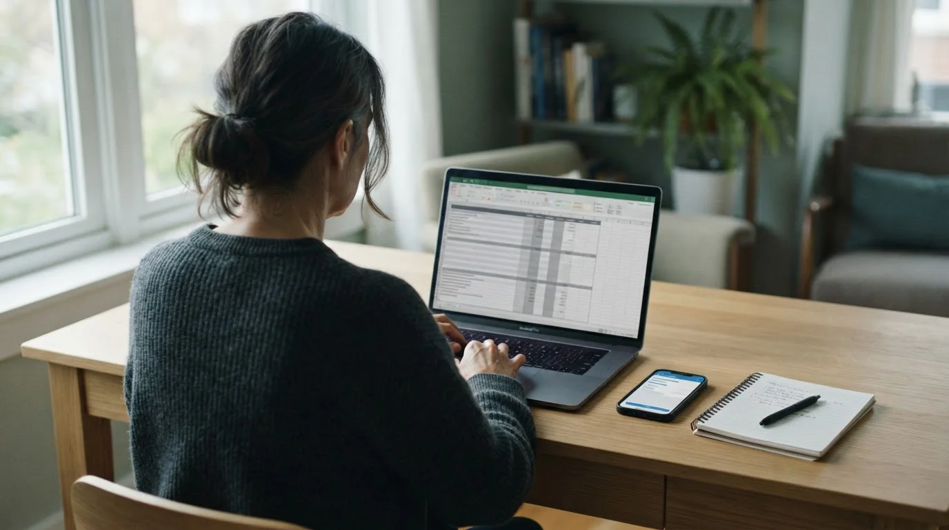 Person analysiert PayPal-Wettanbieter am Laptop mit Vergleichstabelle