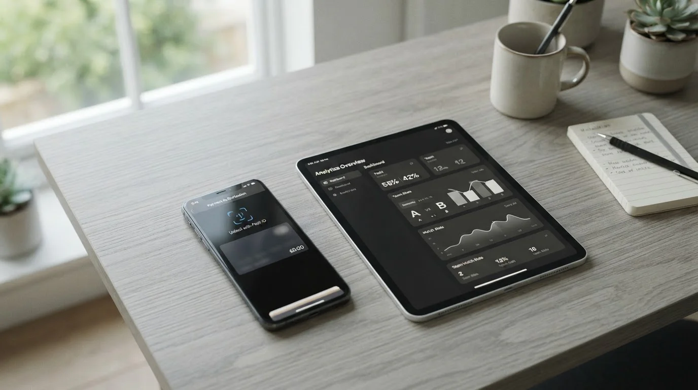 iPhone mit Apple Pay Symbol und Sportwetten-App im Hintergrund