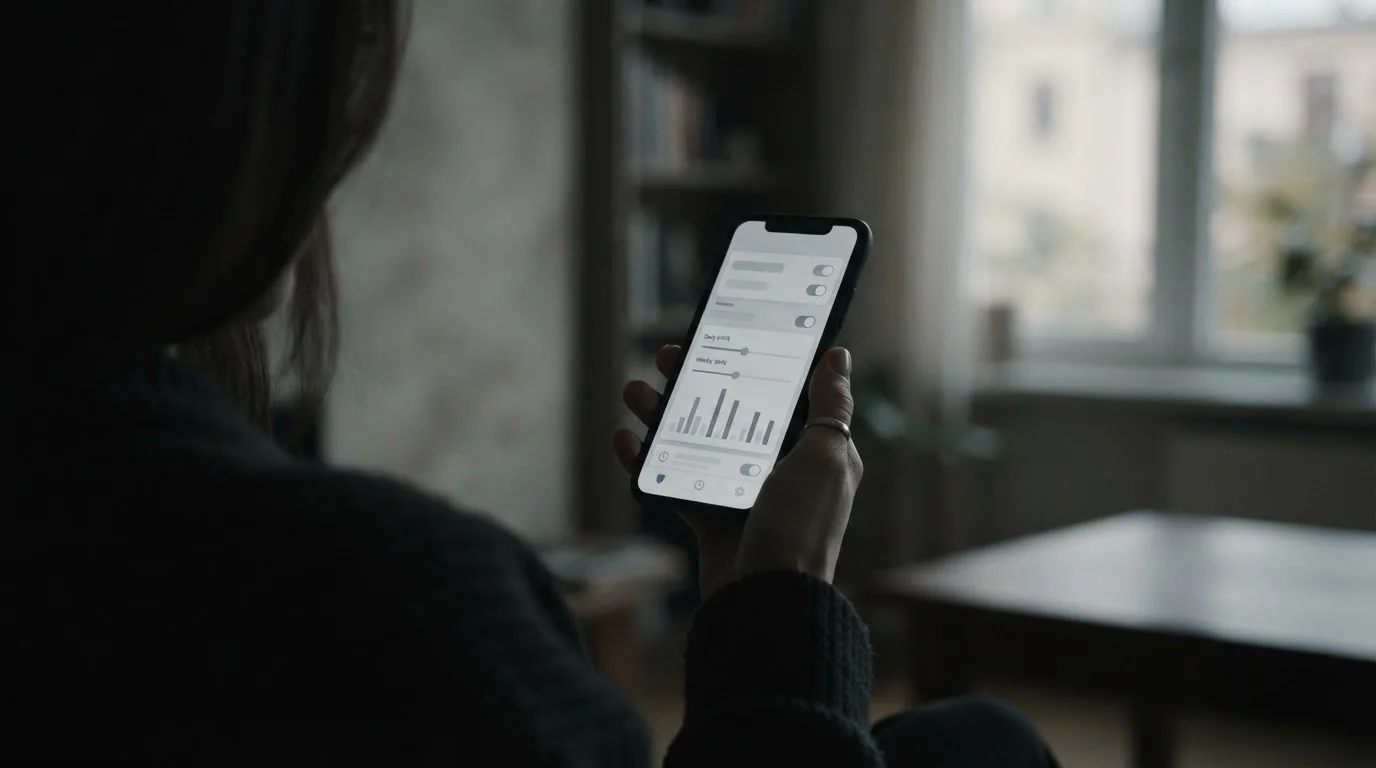 Smartphone mit Zahlungsoptionen und Einstellungen für verantwortungsvolles Spielen