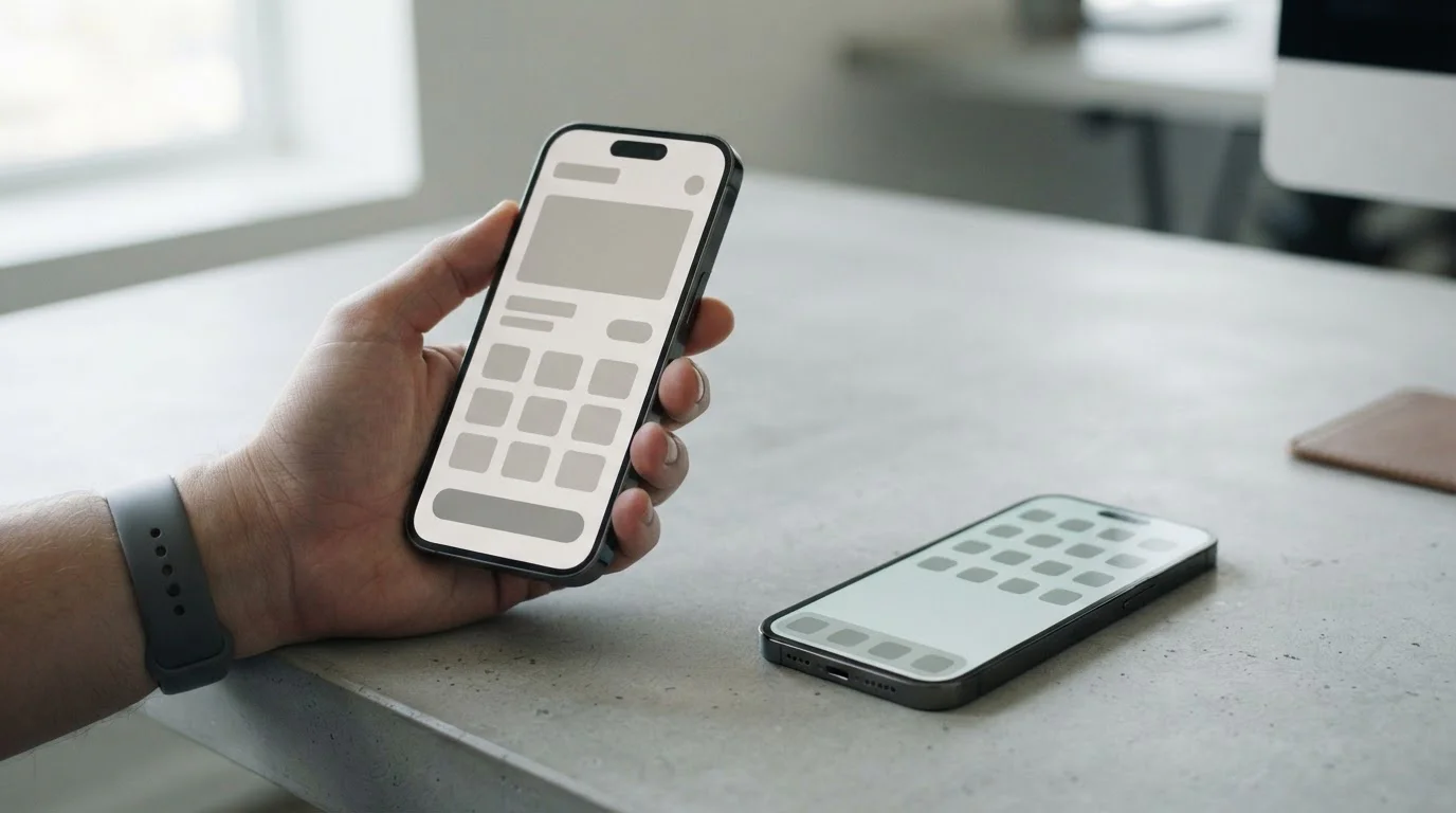 Smartphone mit neutraler Zahlungs- und App-Oberfläche verschiedener Buchmacher