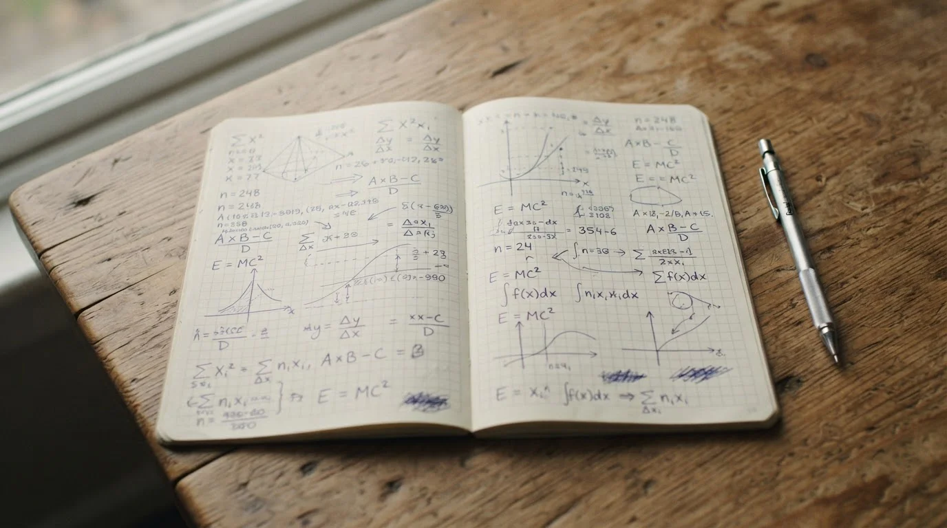 Notizbuch mit handschriftlichen Berechnungen und Wettstrategie-Notizen