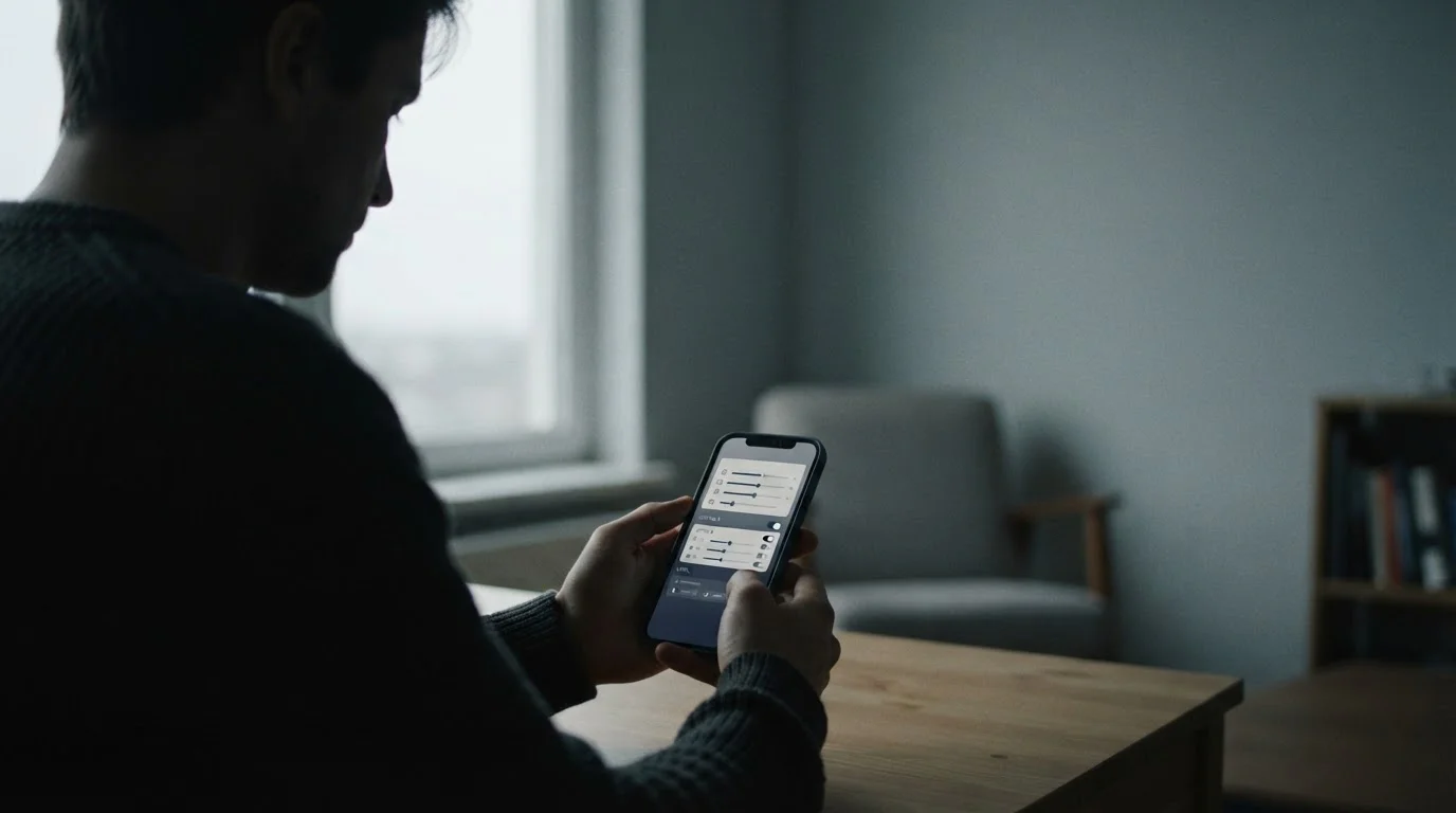 Person setzt Einzahlungslimits in Sportwetten-App auf Smartphone