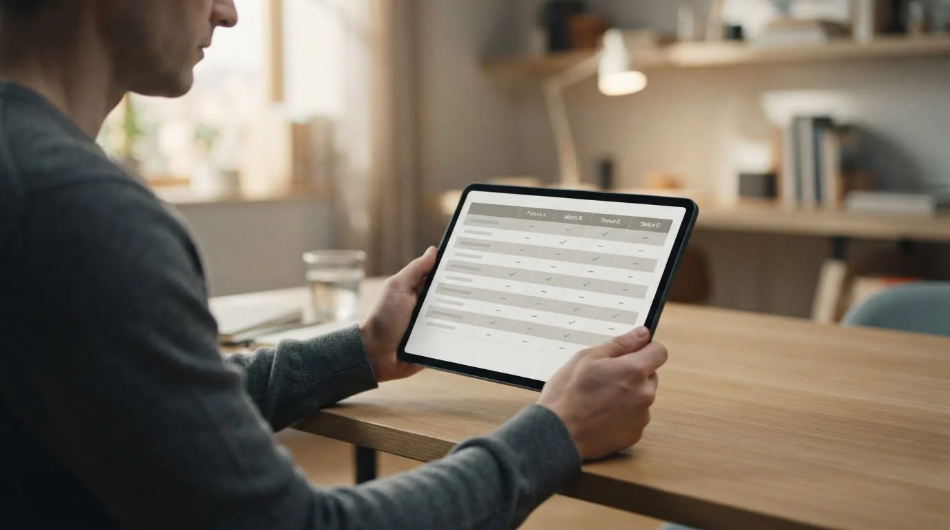 Person vergleicht verschiedene Wettanbieter auf dem Tablet