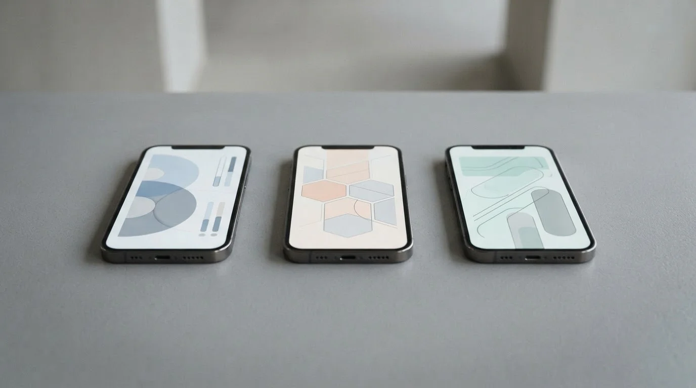 Mehrere Smartphones nebeneinander mit verschiedenen digitalen Zahlungsmethoden